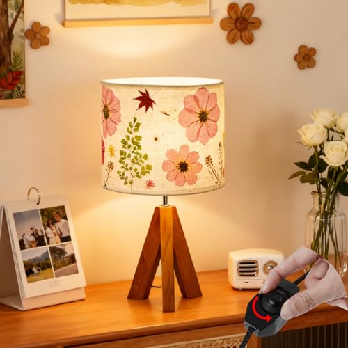 Floresita Dried Flowers Tripod Table Lamp 14.56in, 9W LED Dimmable