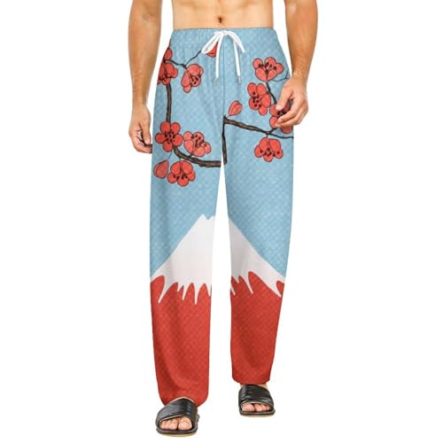 Bas de pyjama femme long Volcan Fleurs pantalon détente vêtements de nuit S