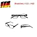 Produktbild GiXa Mann und Frau Lesebrille mit Stärke +1,5 +2 +2,5 +3 +3,5 +4 Dioptrien / dpt Lese Brille Sehhilfe Lesehilfe Sehstärke Glas Stärke Schwarz (Stärke +2)