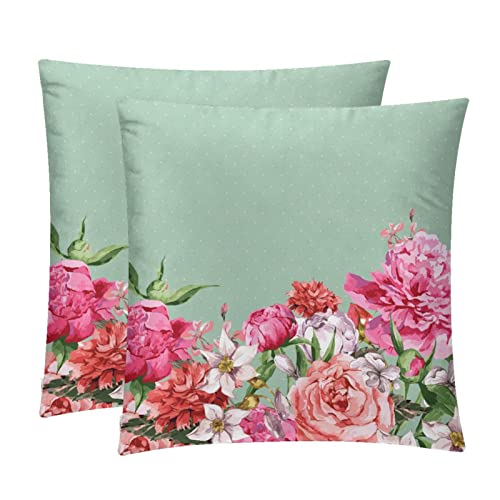 Housses de coussin lombaire en velours doux à fleurs - 2