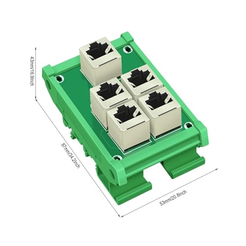 Placa PCB con adaptador de conector hembra RJ45 vertical de 5 puertos 2
