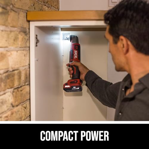 SKIL 12V Brushless Cordless 1/4-Inch Hex Right Angle Impact Driver Kit Including 2.0Ah USB-C Battery and 20W Charger - RI5745A-11 - Image 2