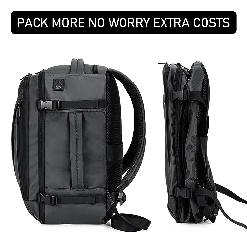 Image of ECOHUB Travel Backpack 18x14x8 Frontier Airlines Personal Item Bag Ash Grey | Carry On Backpack with 13 Pockets, Casual Daypack for Men Women Airline Approved Water Resistant Back pack with Charging Port