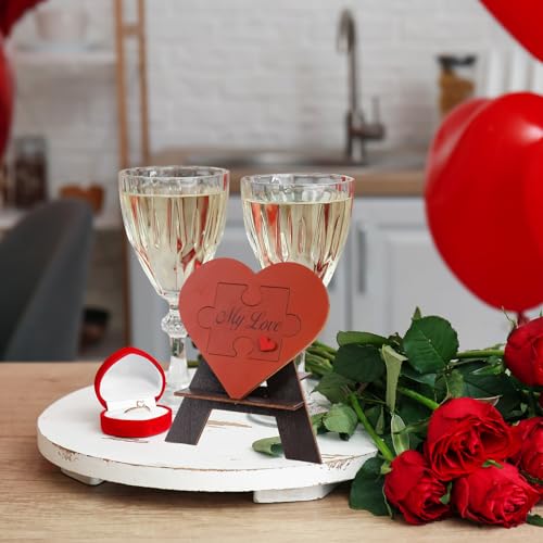 HOWAF Will You Be My Girlfriend Puzzle Herz Holz, Romantische Puzzle Valentinstag geschenk für Sie Freundin Geschenk Freundin Heiratsantrag Deko Valentinstag Deko Hochzeit Geburtstag Valentines Day