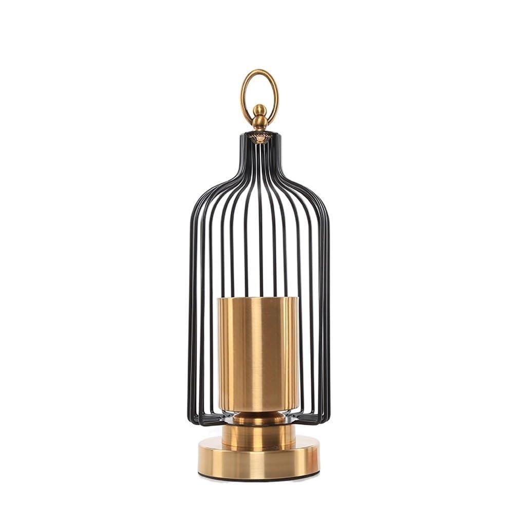 candle-holder Creative Birdcage Candle Holder New Chinese Glass Candle Candle Holder Decoration Romantic Candle Light Dinner Props candlestick(B)