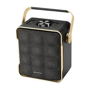 Portronics Harmony II 60W HD Sound Portable Bluetooth 5.3V Speaker, Bass Boost Technology, Upto 5 Hours Playtime, Bass/Treble Adjustment, Leather Finish, USB/AUX in, Type C Fast Charging(Gold)