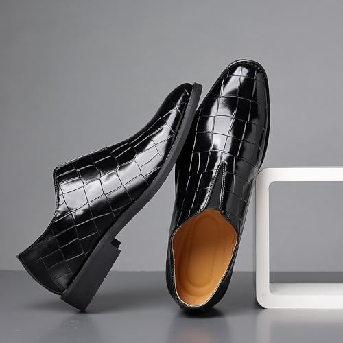 Men's Stone Texture Casual Slip On Shoes Large Size Breathable Fashionable Loafers for Men2