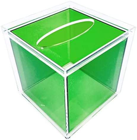 Acrylic Tissue Box Cover Square,Double Layer Structure Acrylic Square Tissue Box Holder for Bathroom Vanity…