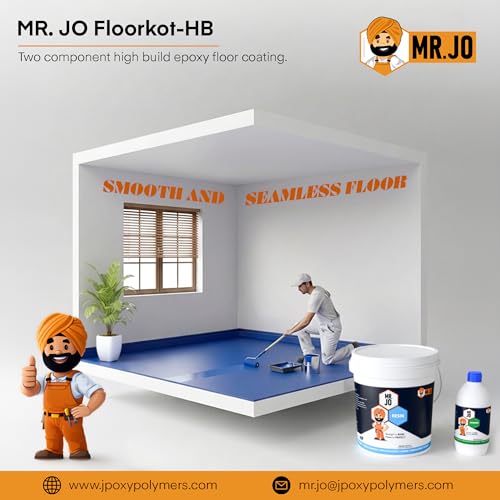 Image of MR. JO Floorkot-HB [ 6kg ] | High Build Epoxy Floor Coating | Solvent-Free | Heavy-Duty Industrial Flooring | Chemical & Abrasion Resistant (Blue)