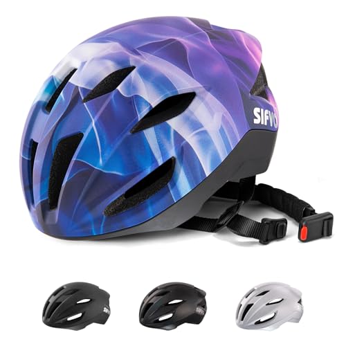 Adult Bike Helmet, SIFVO Road Bike Helmet Adjustable, Magnetic Buckle Lightweight Cycle Helmet for...