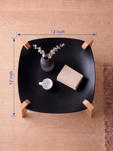 Image of Modern Square Side Table, Home Decor for Living Room, Bed Side Tables for Bed Room, stools for Home, Furniture for Home, 2-Tier White Shelves