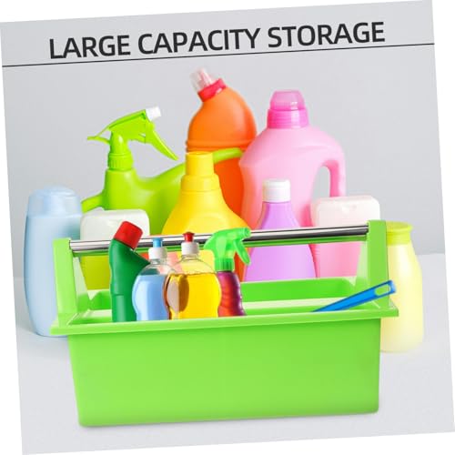 Cabilock Cesta Organizadora de Limpieza Portátil con Asas Cesta Multifuncional para Almacenamiento y Transporte de Productos y Utensilios de Limpieza - imagen 7