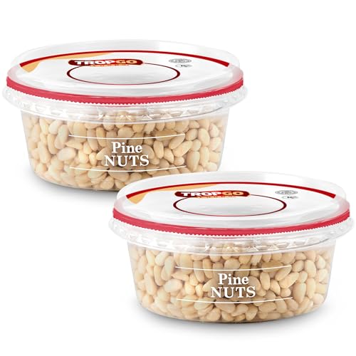 Tropgo Raw Pine Nuts - 100G - Pack Of 2 - Guilt Free Whole Nut Snack - Unsalted Kernel Snack In A Resealable & Recyclable Nut Tub - Rich In Fibre Prot