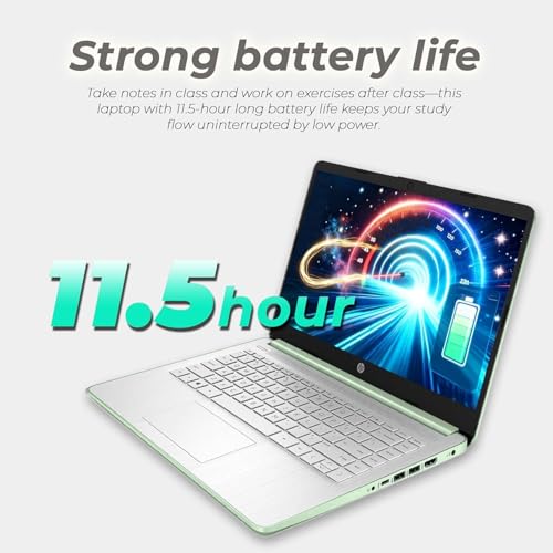Image of HP New Everyday Slim Laptop | 2026 Edition | Microsoft Office 365 Included | Intel N150 CPU | 4GB RAM, 128GB SSD | Copilot AI | Long Battery Life | Windows 11 | Willow Green