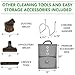 OVO Central Vacuum Deluxe Plus Accessory, 30/35/40/50ft Low-Voltage Hose, ON/Off Switch Control at The Handle, 12’’ Floor Brush, for Hard Surfaces, Kit A 40', Black