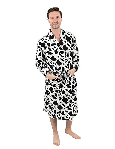 Leveret Mens Robe Soft Micro Fleece Plush Shawl Collar Bathrobe Robe (Size Small-XXLarge)