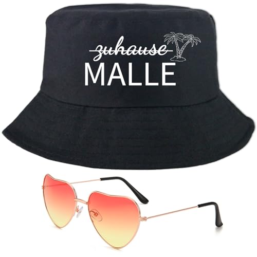 Mallorca Hut Unisex - Fischerhut, Anglerhut, Bucket Hat für Malen Party mit Festival Accessoires