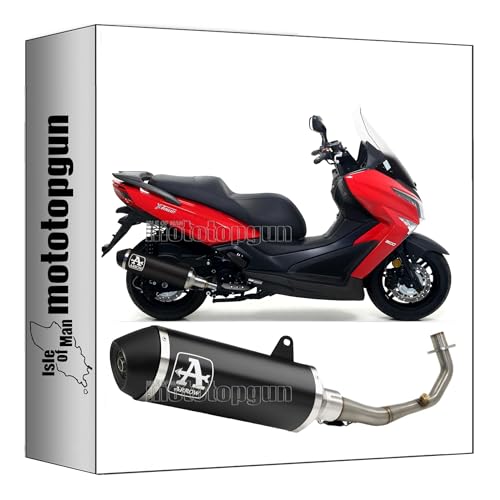 Pot Arrow 53531ANN finition noir et acier pour scooter Kymco X-Town 300