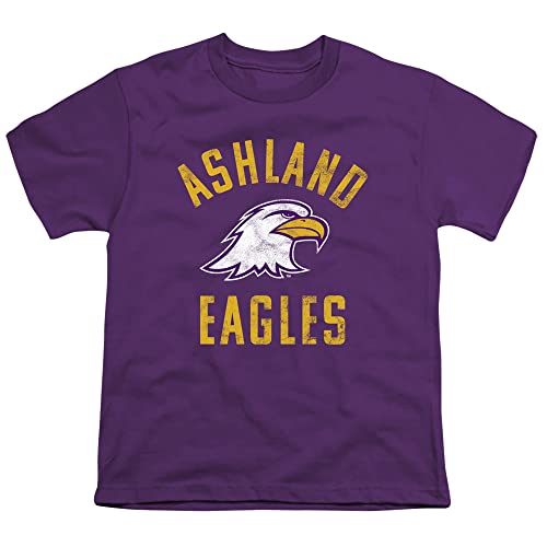 Ashland University Official Eagles Logo Unisex Youth T Shirt,Purple, Medium