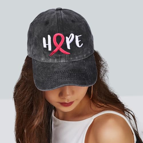 Image of Embroidered Baseball Cap for Women Men Vintage Adjustable Washed Distressed Denim Baseball Hat