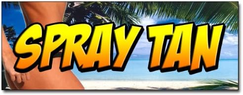 36" Spray TAN Decal Sticker Tanning Salon spa Lotion