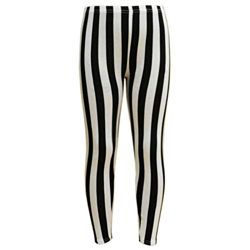 A2Z 4 Kids Enfants Filles Legging Noir & Blanc - Stripes Legging 9-10