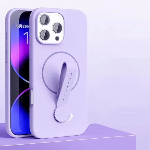 Coque silicone pour iPhone 13 Pro Max magnétique violette pour voiture