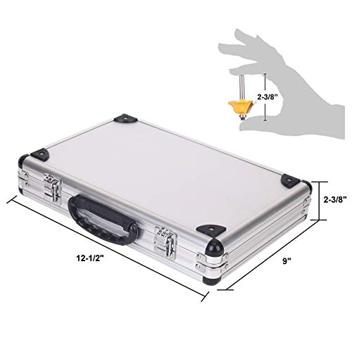 Platinumedge Router Bits Set, Tungsten Carbide Router Bits Set 1/4 Shank, Router Bit Kit For Diy, Woodworking Project, 35 Piece Set With Premium Aluminum Carry Storage Case #TOP6