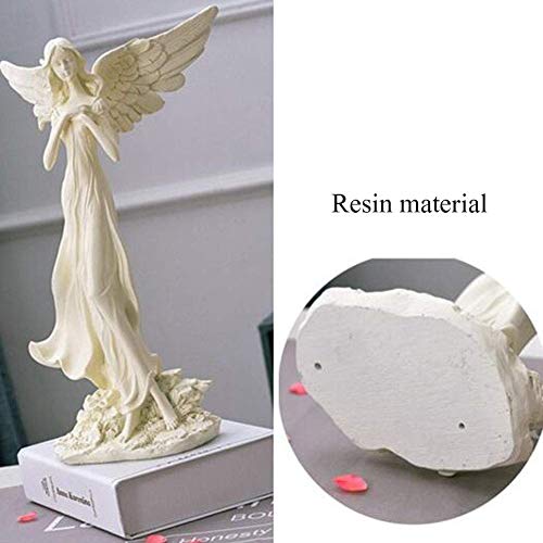 Statue d'ange blanc 35cm, sculpture commémorative d'hommage