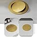 Stainless Steel Trash Grommet Countertop Built-in Trash Bin Balance Flap Cover Round Trash Cans Lids, Recessed Counter Top Cover(Brass)
