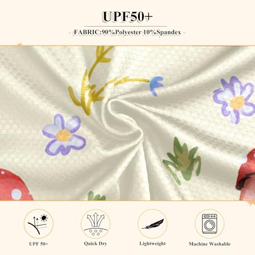 Mushroom House Yellow Boy's Rash Guard Swim Shirt Long Sleeve Sun Shirt for Toddler Kid UPF50+4