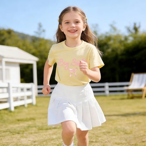 Image of Big Sister Announcement T Shirt Toddler Girls Promoted to Big Sister Tees Outfits 1-7 Years
