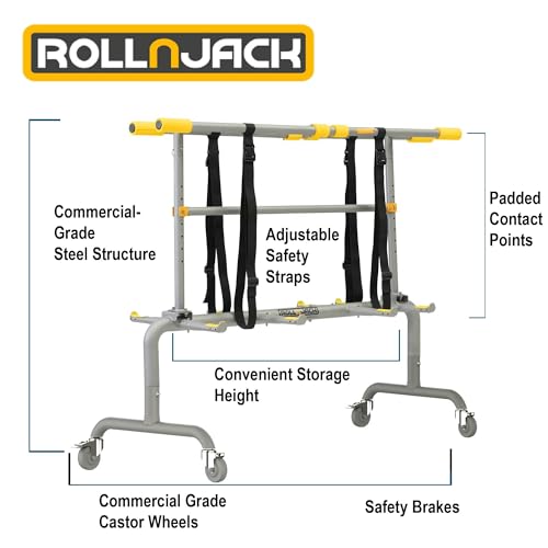 Image of RollnJack Door Dock Storage for Jeeps. 4 Jeep Doors, Bronco Doors, Freedom Panels. Safe and Efficient Storage. Compact, Quality Materials, Padded Contact. Works Great with the Door Removal