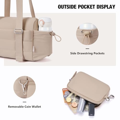 Image of ROULENS Small Gym Bag for Women 2 Set Mini Gym Duffle Bag with Wet Compartment and Coin Wallet, Gym Tote Bag for Workout /Sport /Travel