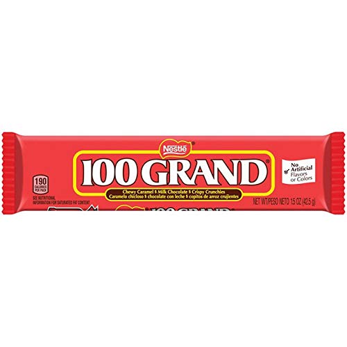 100 Grand Milk Chocolate Candy Bars, Full Size Individually Wrapped Ferrero Candy By Candy Cabin (6 Pack) #TOP3