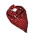 Red Sequin Bandana Valentine's Day Bandanna Red Bandana Women Zoom Accessory