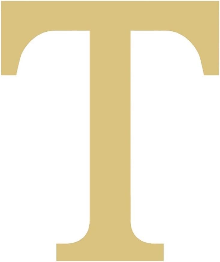 Tau Letter Greek Font Cutout College Sorority Fraternity Door Hanger Unfinished Wood MDF Shaped Canvas Style 1 (24")