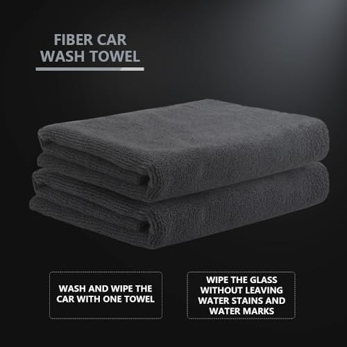 Image of SPTA Microfiber Cleaning Towel, Microfiber Cleaning Cloth for Car Washing, 12 Pack Streak-Free, Ultra Absorbent, Washable for All Purpose Terry Microfiber Towels, 16.1in x 16.1in, 350GSM, Grey-MT038