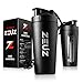 ZEUZ® Tasse à Shake en acier inoxydable de qualité supérieure – Shake Tasse - Sans BPA - 700 ml - Noir mat