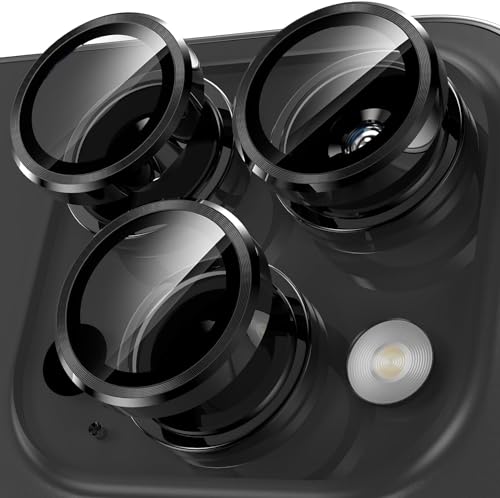 Image of DD SON Back Camera Lens Protector Tempered Glass For iPhone 13 Pro /iPhone 13 Pro Max | Case Friendly with Edge to Edge Coverage and Easy Installation Kit, Pack of 1 (Black)