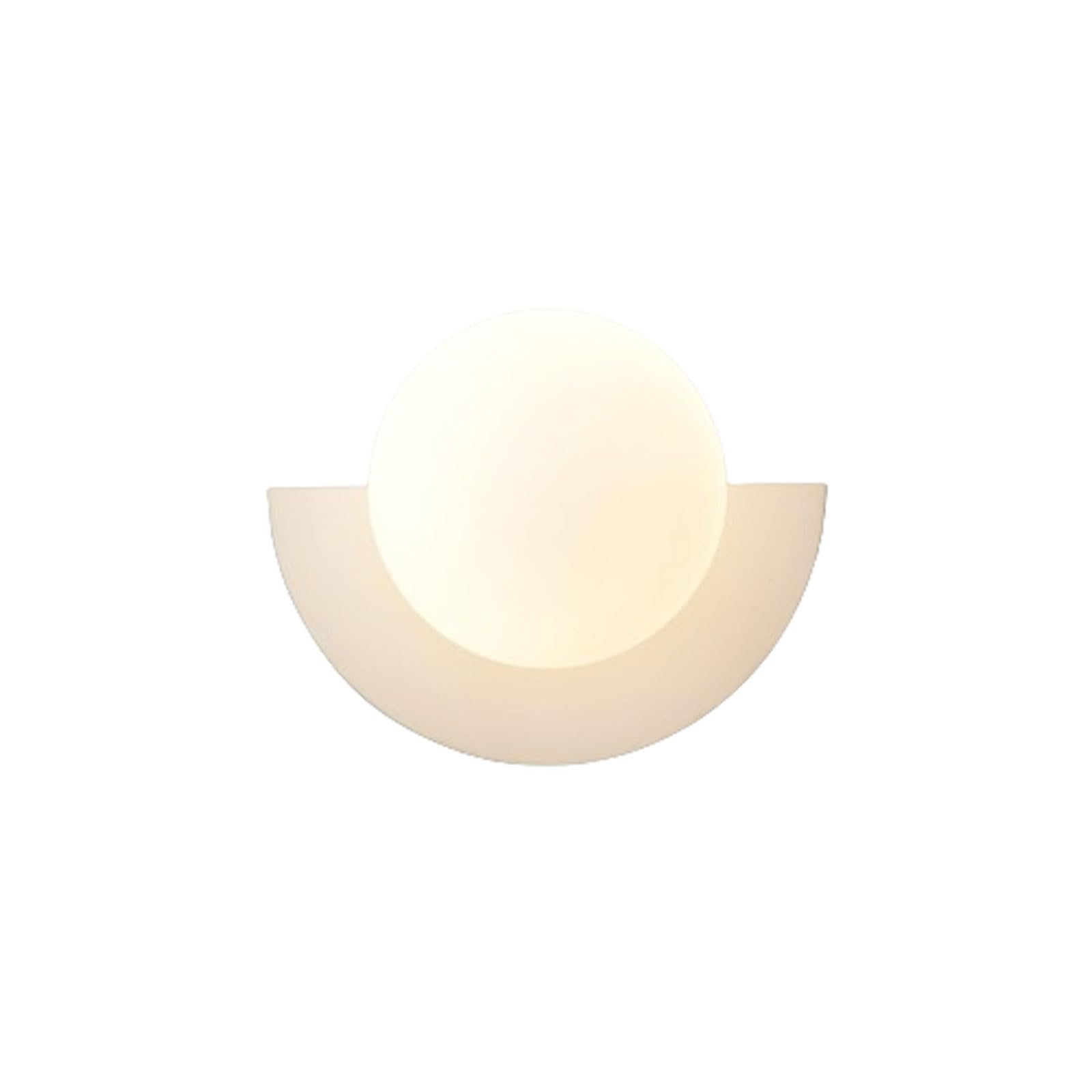 HYJAUSXB Modern Half Moon Wall Sconce - 7W 3000K LED Fixture Nordic Style Round Lamp for TV Background & Indoor Lighting Elegant Home Decor Energy Efficient