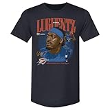 500 LEVEL Luguentz Dort Oklahoma City Thunder Dual Men's Premium T-Shirt (Tri Navy, XX-Large)