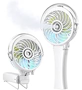 SWEETFULL Misting Fan Portable, Handheld Personal Mister Fan, Small Fan Rechargeable, Desk Spray ...