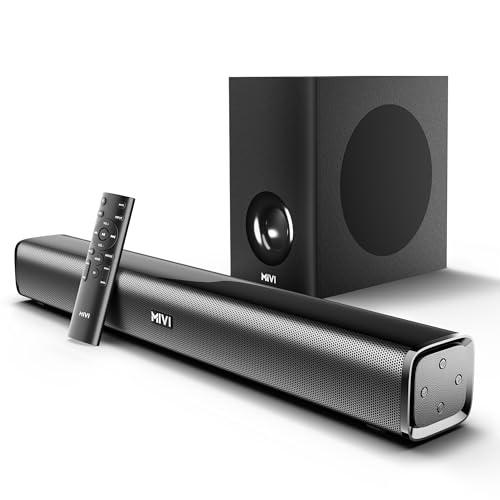 Image of Mivi Nex 200 Soundbar [New Launch], 200 Watts, 2.1 Channel System with Sound bar and Subwoofer, Nex PowerStage Audio, Multiple Input Modes, Made in India