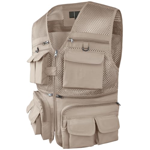 Versatile Men's Summer Vest for Fishing, Travel, Outdoor Work, Safari and Photography with Multiple Pockets2