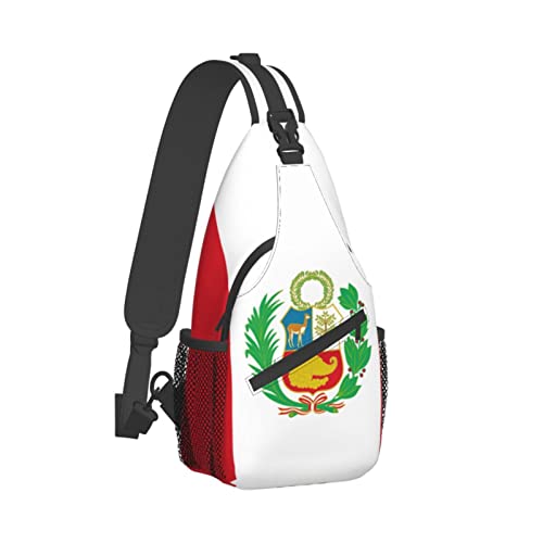 Morrales bandolera con diseño de la bandera de Perú unisex miniatura 3