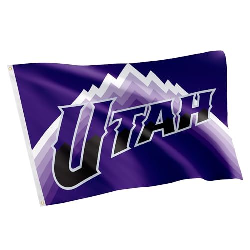 Desert Cactus Utah Jazz Flag NBA 100% Polyester Indoor Outdoor 3x5 feet National Basketball Association Team Flags (Flag City Edition 2023 A)