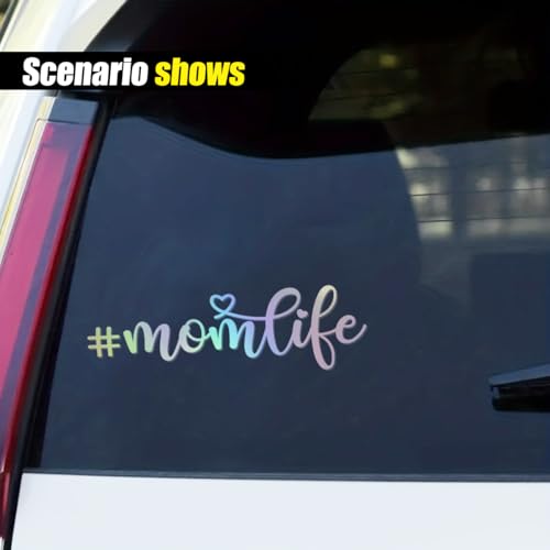 Image of Smilfuy 7 inch x 2 inch Mom Life Car Vinyl Decal Sticker, Waterproof Bumper Sticker for Women, New Moms, Cute Decorative Mom Life Sticker for Cars, Trucks, SUVs, Windows, Laptops, Walls (Colorful)