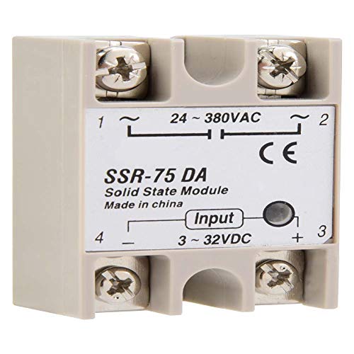 Kikumi Relais AC 6 * 5 * 3 DC AC Relais à Semi-conducteurs SSR-75DA 75A 3-32VDCto 24-380VAC SSR – vue 3