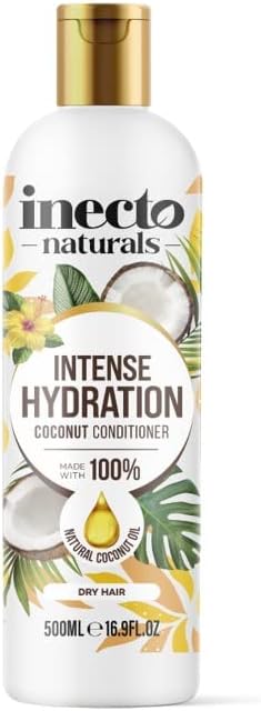 Natural Coconut Conditioner 500ml, Super-Creamy Infused with Pure Organic Coconut Oil, Silky Smooth Relief, Hydrated Hair